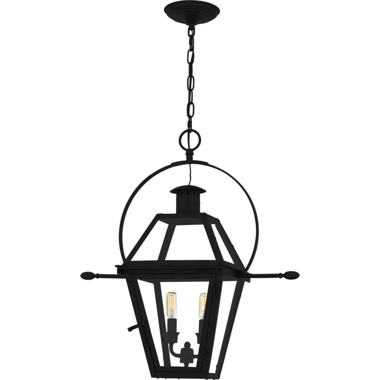 Earth Black Outdoor Hanging Lantern from the Rue De Royal Collection