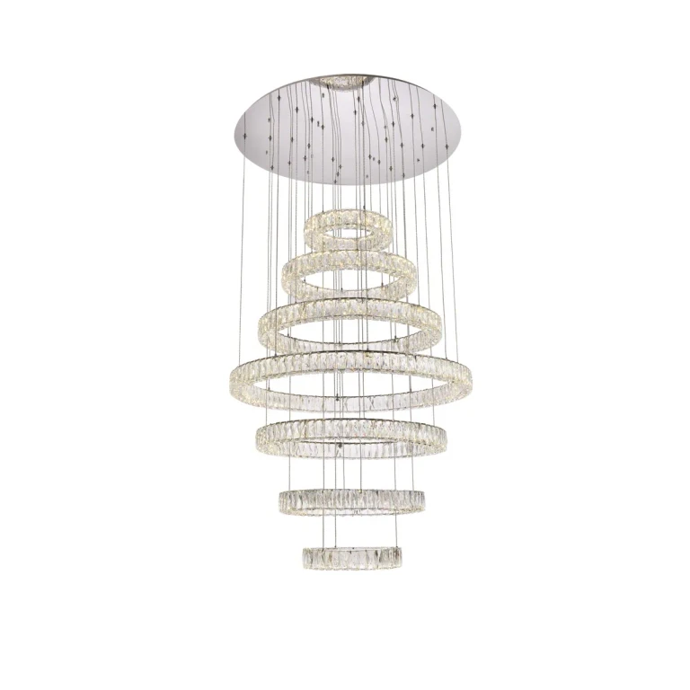 Chrome LED Chandelier from the Monroe Collection