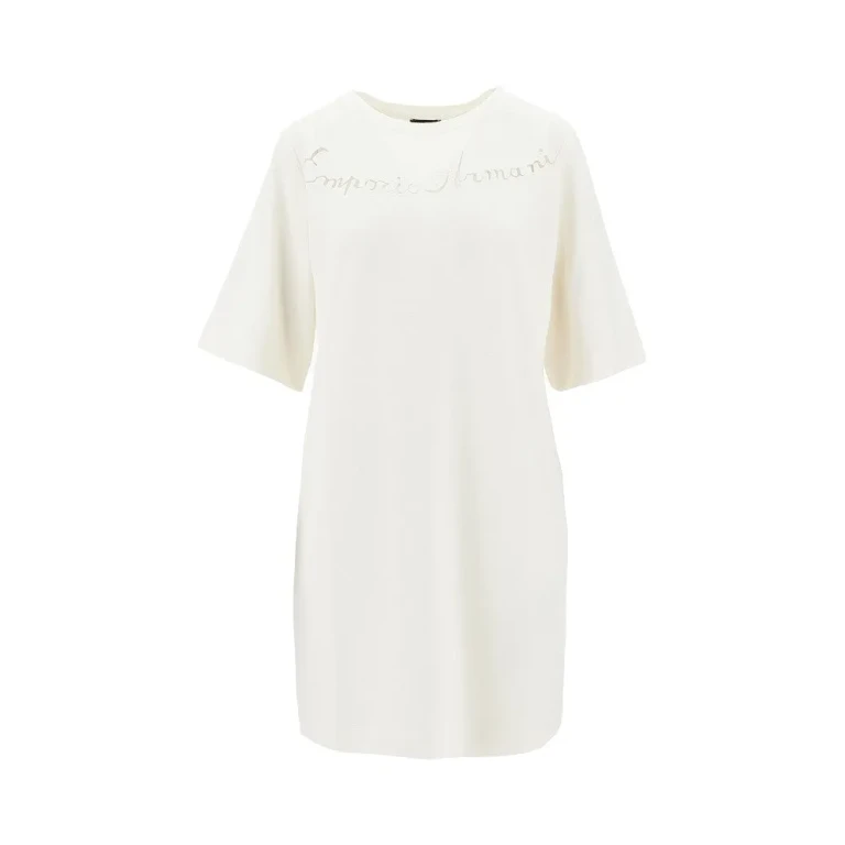 Emporio Armani Damen Mini-T-Shirt-Kleid mit Logo-Print