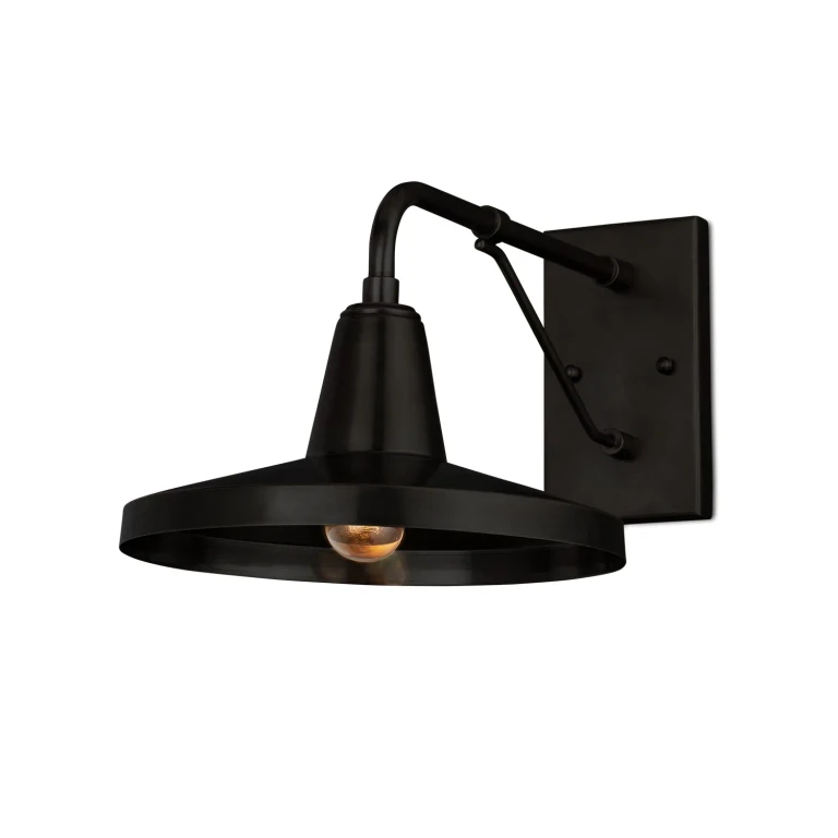 Matte Black Outdoor Wall Sconce from the Mariner Collection