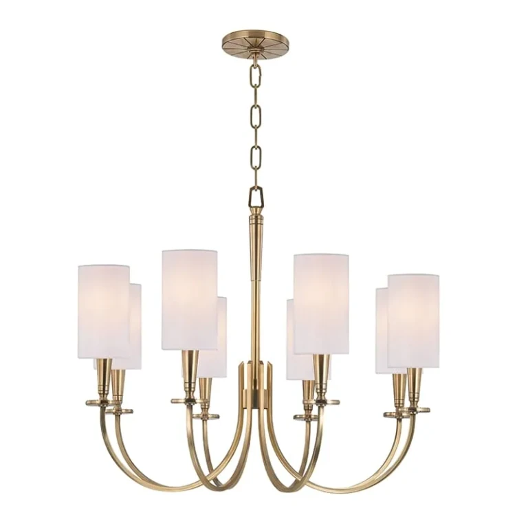 Mason 8-Light Chandelier in Aged Brass
