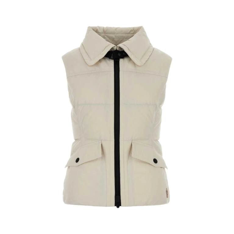 Moncler Grenoble Ivory Polyester Sleeveless Hallaine Down Jacket
