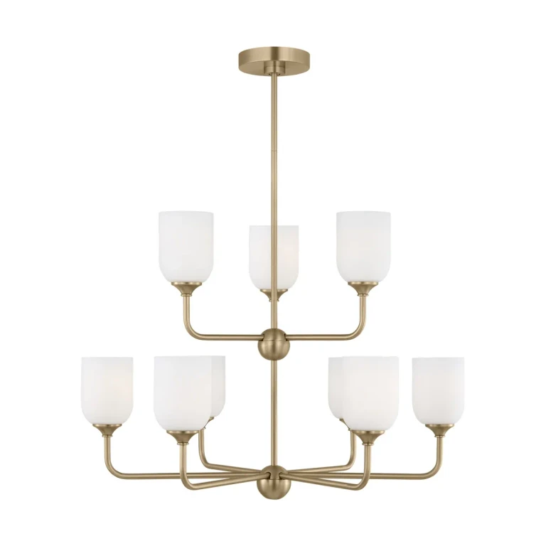 Satin Bronze Chandelier from the Emile Collection