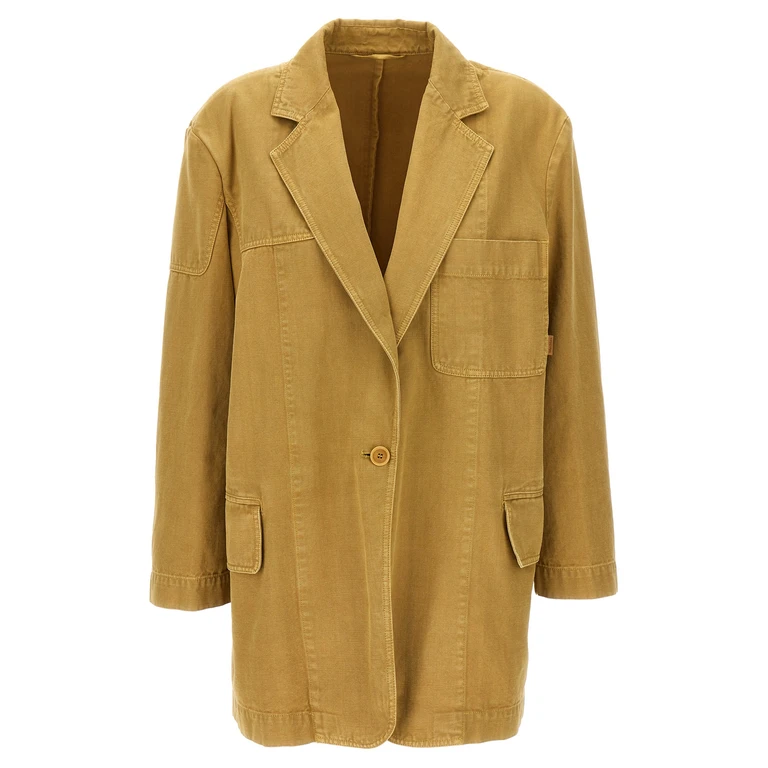 Max Mara Single-breasted Long-sleeved Jacket