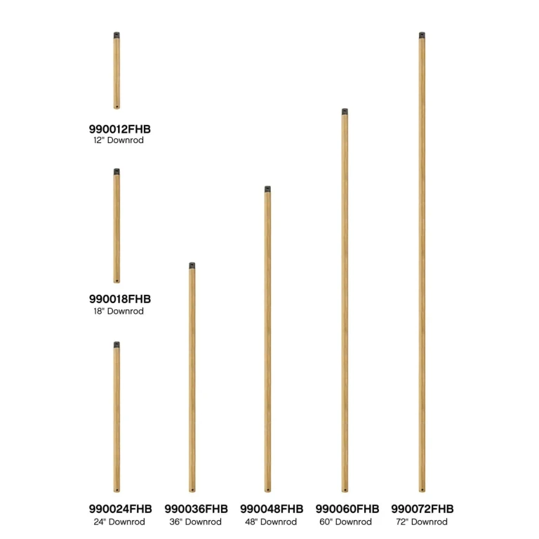 48" Downrod in Heritage Brass