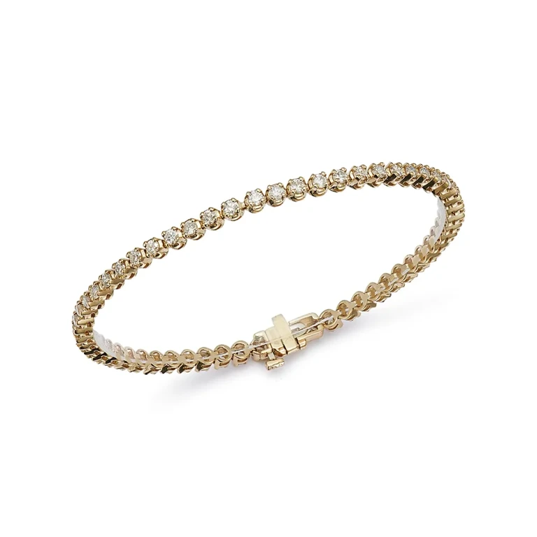 Certified Diamond Tennis Bracelet in 14K Yellow Gold, 2.50 tcw