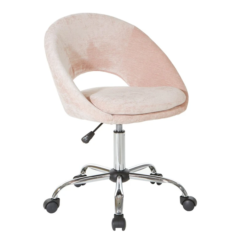 Milo Pink Velvet Office Chair