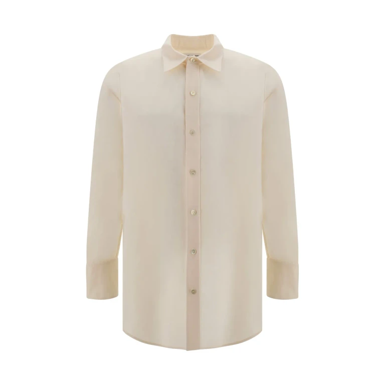 Saint Laurent Ivory Faille Oversize Shirt