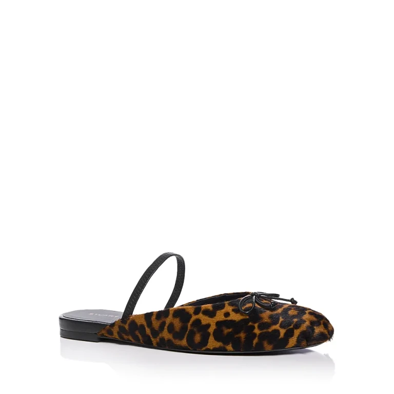Stuart Weitzman Women's Prima Bow Calf Hair Ballet Flats