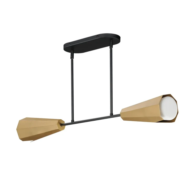 Black Antique Brass Linear Pendant from the Rizzo Collection