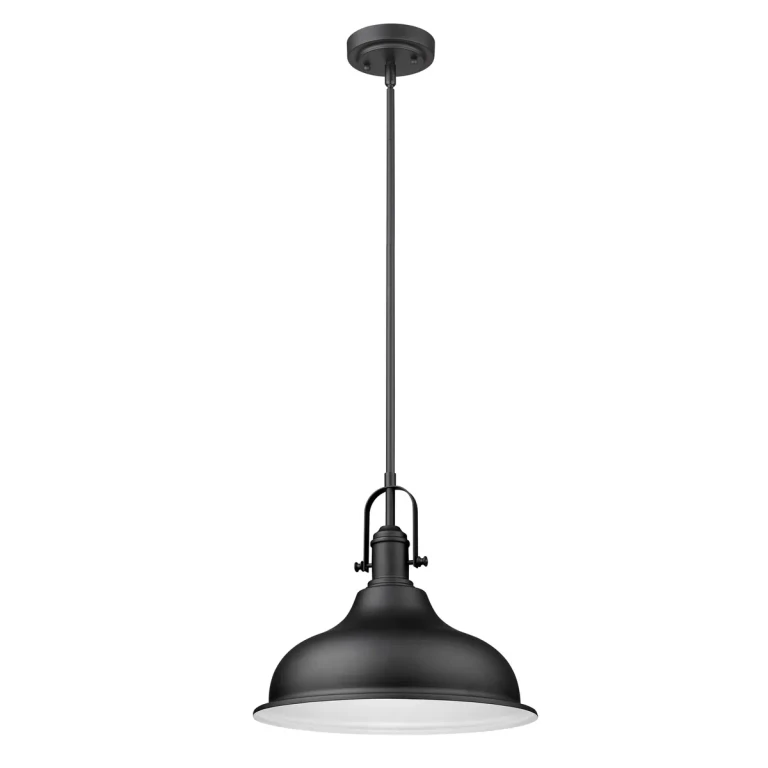 Matte Black One Light Pendant from the Virginia Collection