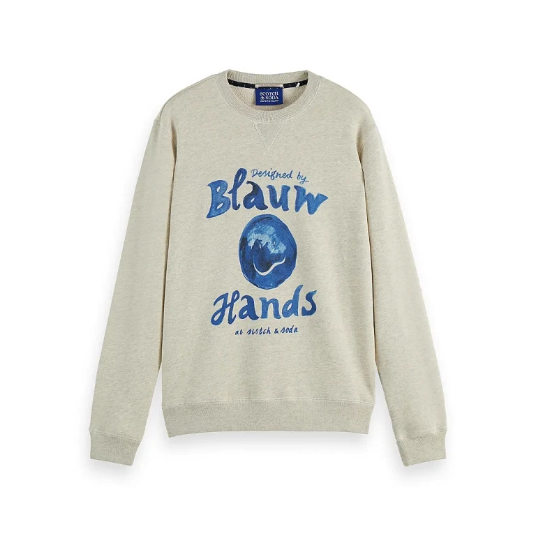 Scotch & Soda Regular Fit Graphic Logo Sweatshirt