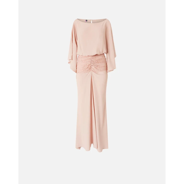 Pinko Langes drapiertes Spitzenkleid