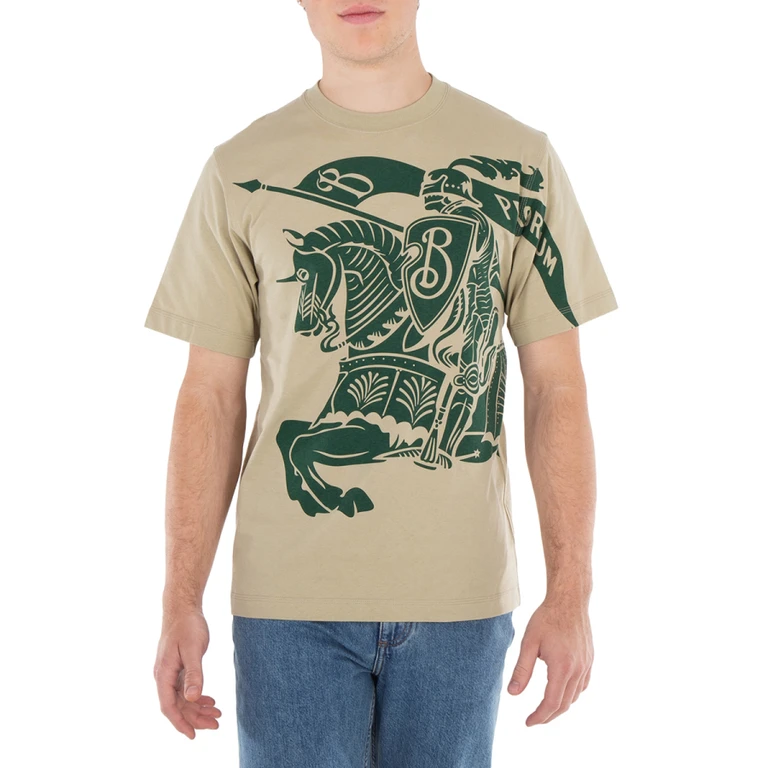 Burberry Equestrian Knight Crewneck Cotton T-Shirt