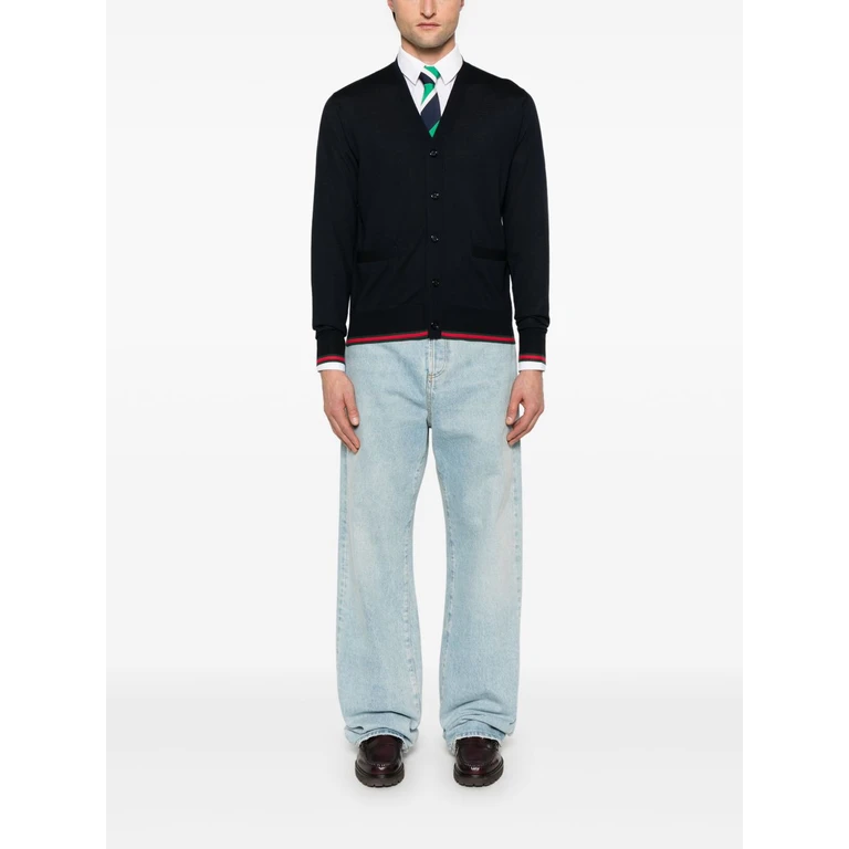 Gucci Sweaters Blue Wool - Men