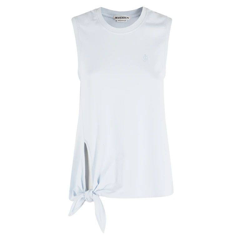 JW Anderson Hem Knot Tank Top Blue - Women