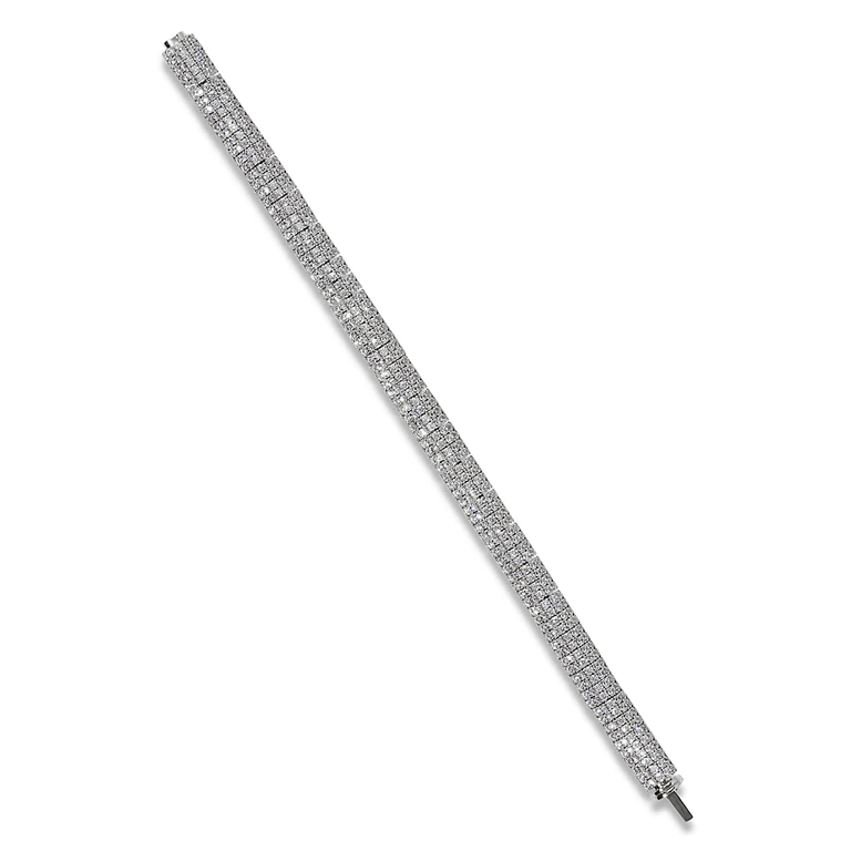 Nadri Crushed Pave Dome Line Bracelet