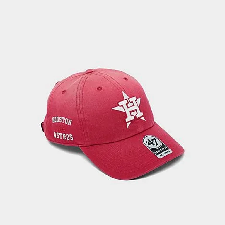 '47 Houston Astros MLB Truro Clean Up Strapback Hat in Cayenne
