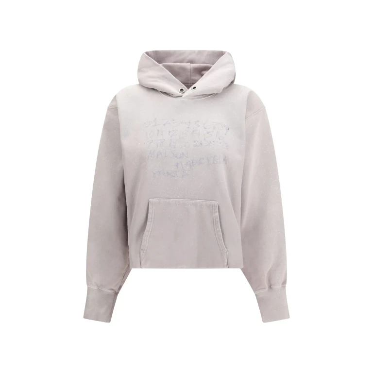 Printed Hoodie With Adjustable Drawstring Hood