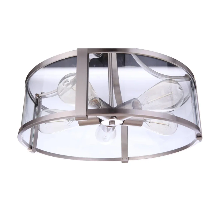 Brushed Polished Nickel Five Light Pendant from the Elliot Collection