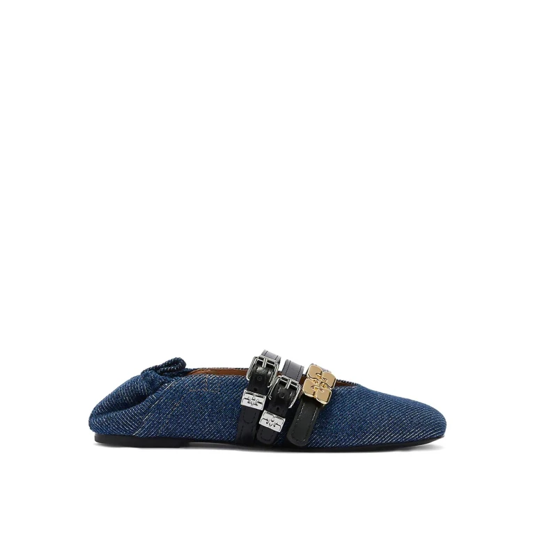 Ganni Ballerines - Bleu