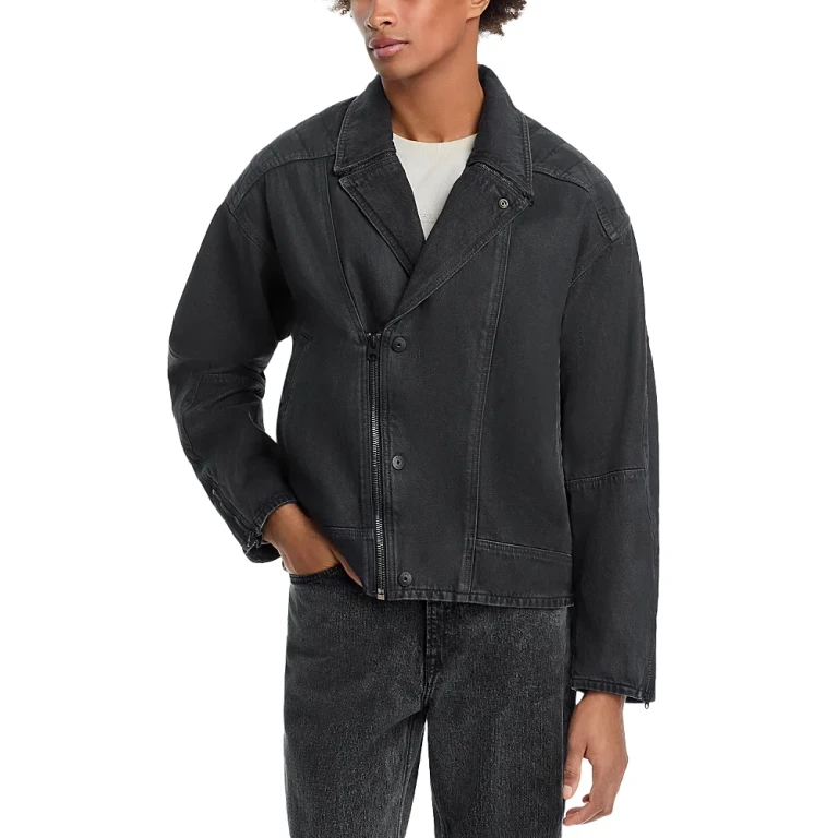 G-star Raw Oversized Fit Denim Biker Jacket