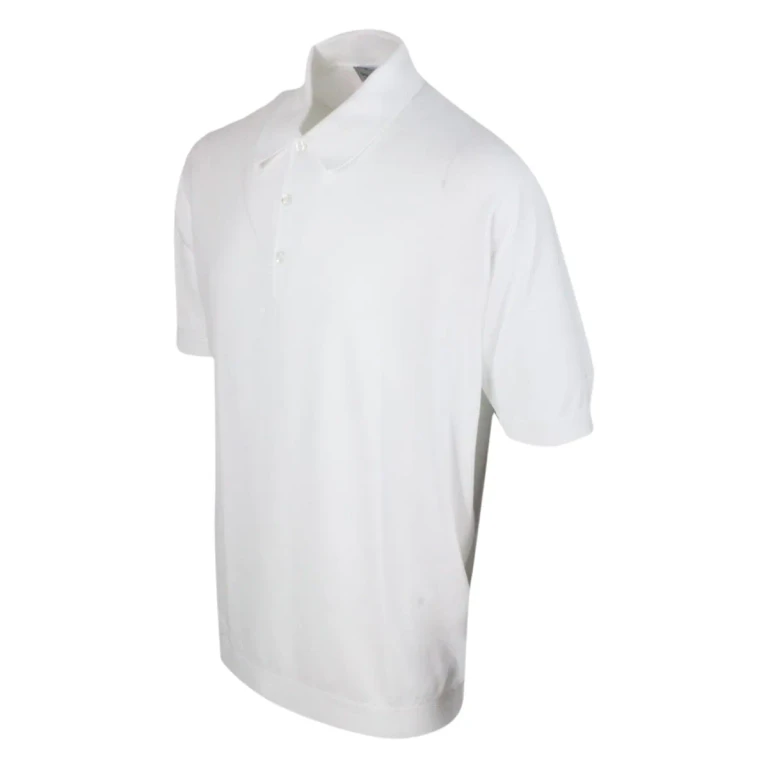 John Smedley Short-sleeved Polo Shirt In Extra-fine Cotton Thread With Three Buttons