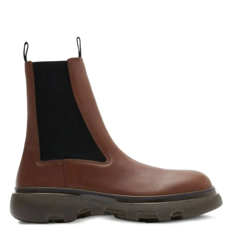 Burberry Creeper Leather Chelsea Boots