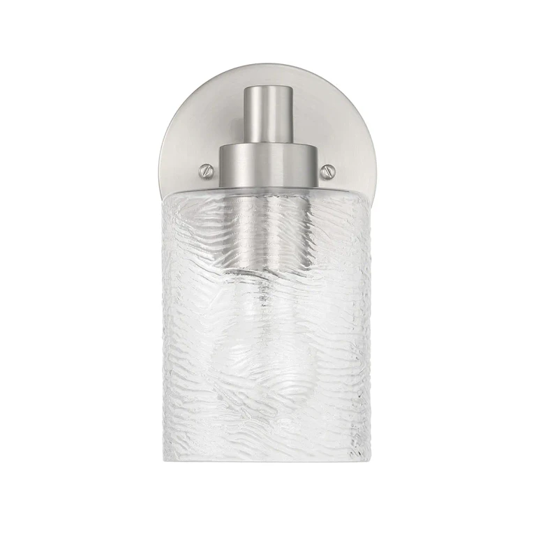 Brushed Polished Nickel Wall Sconce from the Lyndsey Collection