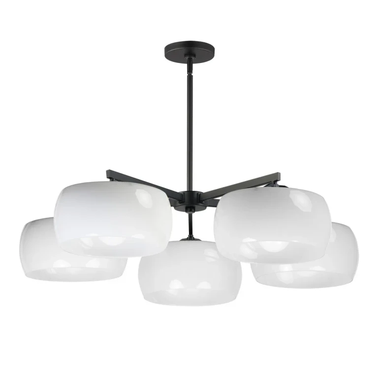 White Black Chandelier from the Glazed Collection