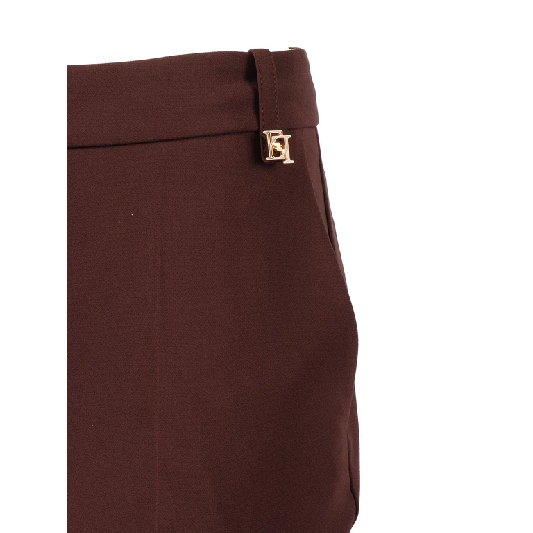 Elisabetta Franchi TROUSERS Brown Polyester Elastane Pant - Women