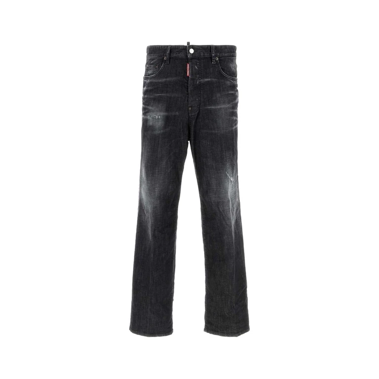 Dsquared2 Black Stretch Denim Loose Jeans