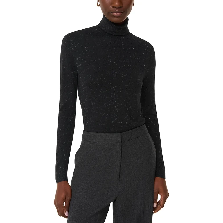 Whistles Annie Sparkle Roll Neck Top