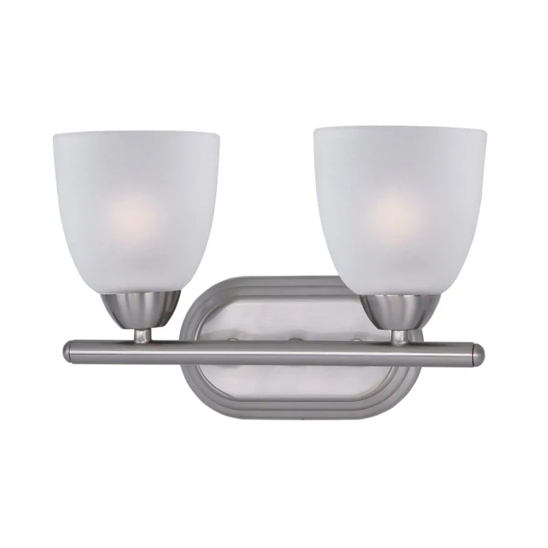 Axis 2-Light Bathroom Vanity Light in Satin Nickel Finish