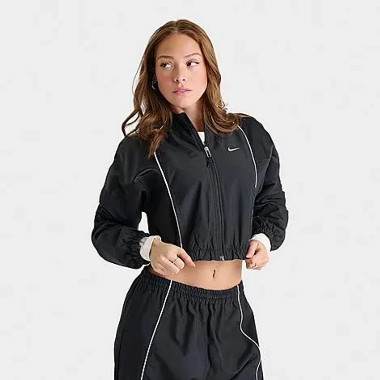 Nike Women's Sportswear Shrunken Track Jacket in Black Size: XS