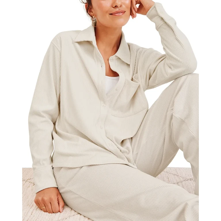 Beyond Yoga Breathe Easy Corduroy Shirt