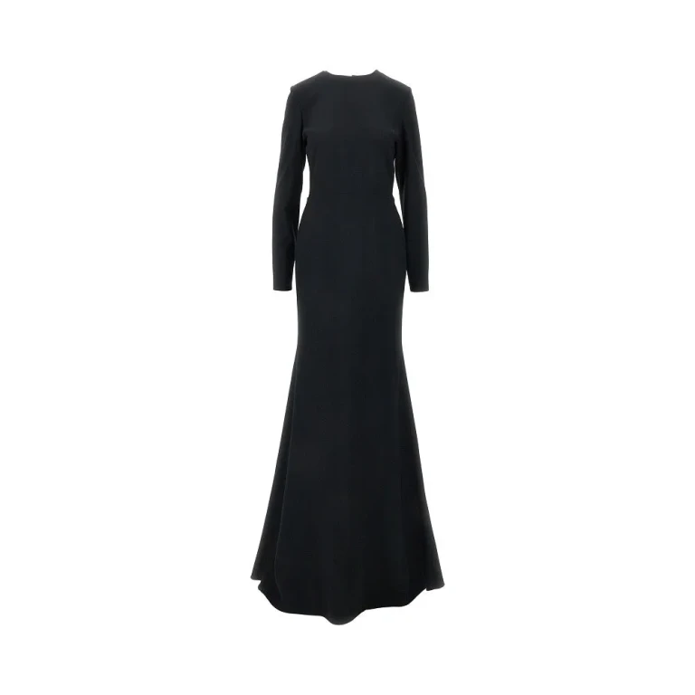 GUCCI Crepe open-back long dress Woman 42