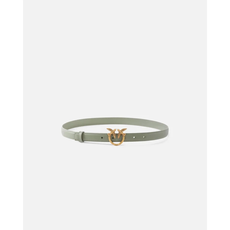 Pinko - Fine ceinture Love Birds en cuir 2cm - XS