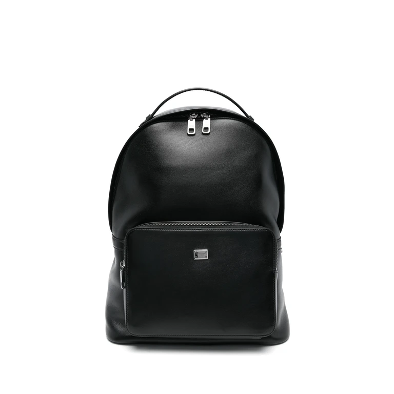 Dolce & Gabbana Logo Plaque Zipped Backpack