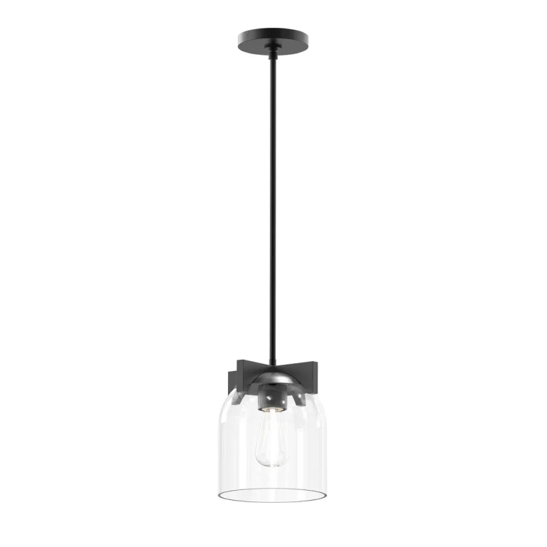 Black One Light Pendant from the Scoop Collection