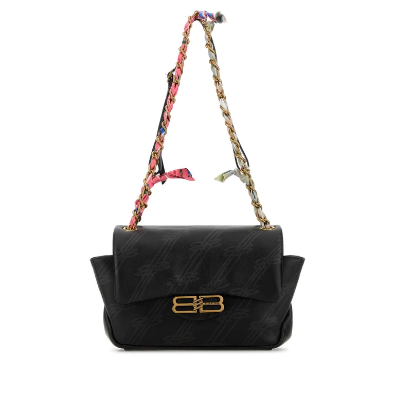Balenciaga Bedruckte Leder Mini Darling Schultertasche Schwarz