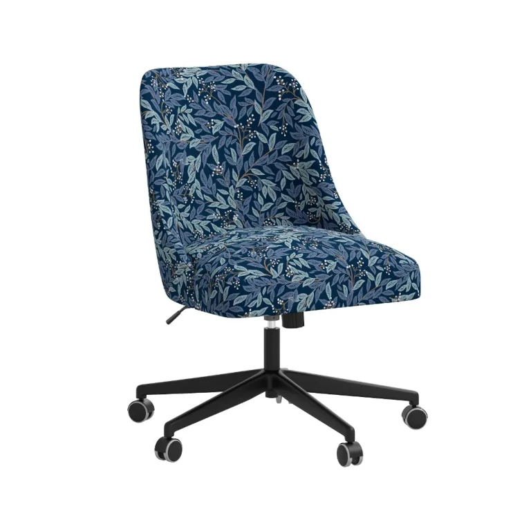 Brynn Willowberry Navy Bureaustoel met gouden voet