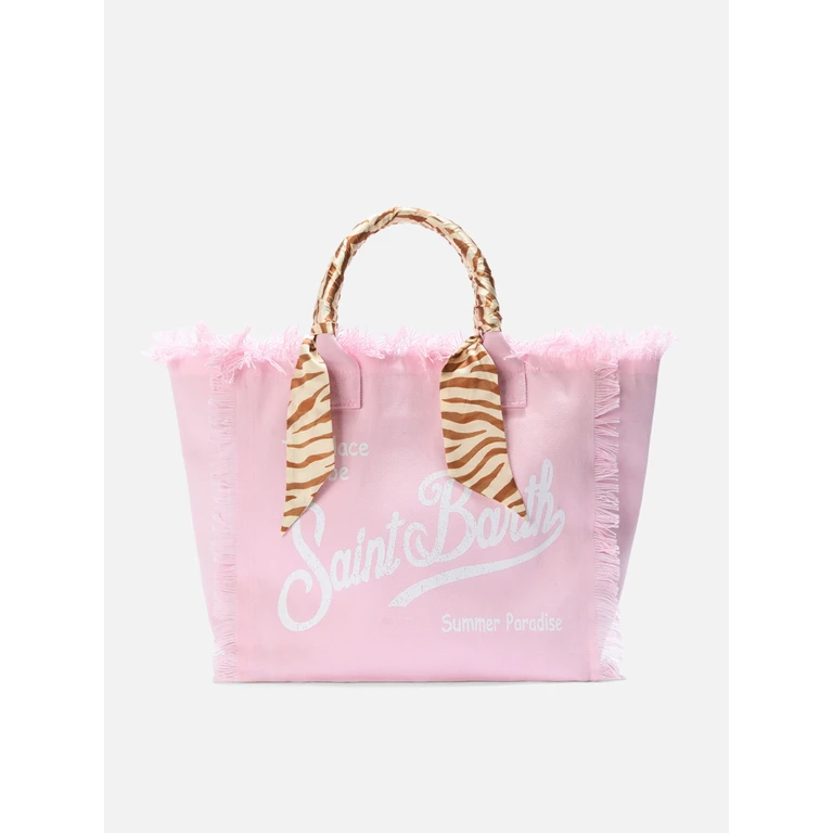 Mc2 Saint Barth Vanity Canvas Safari Print Pink Bag - Unisex