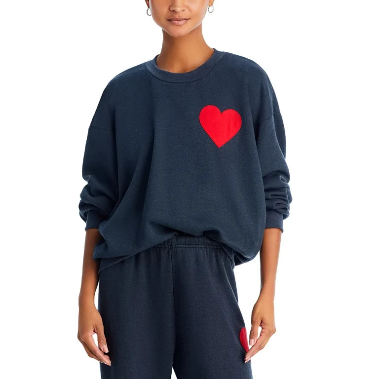 Aviator Nation Heart Stitch Crewneck Sweatshirt