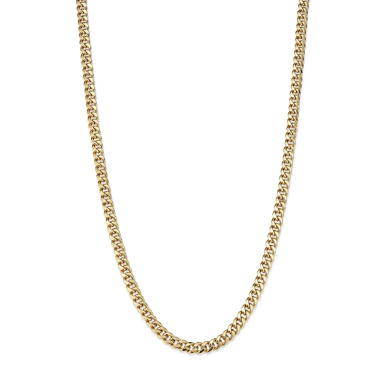 Men's Miami Cuban Link Chain Necklace in 14K Yellow Gold, 24