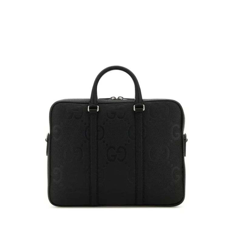 Gucci Black Leather Briefcase