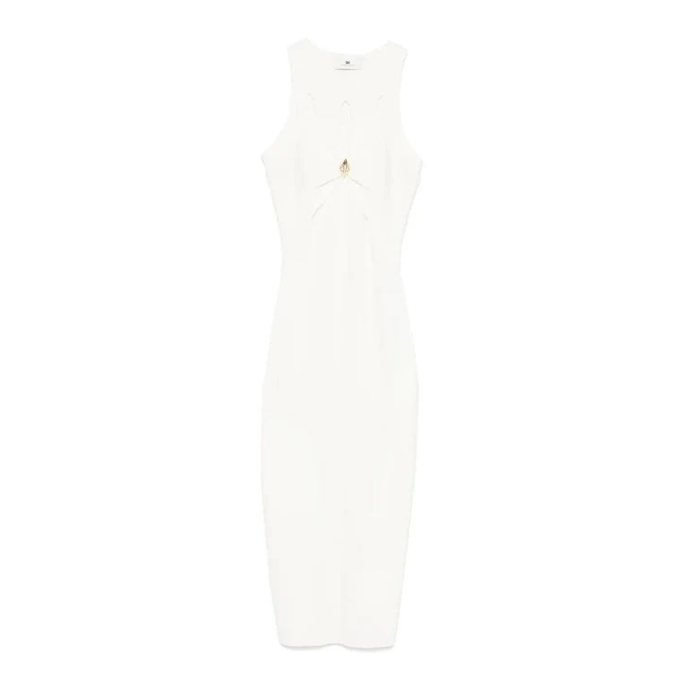 Elisabetta Franchi Robe Au Genou - Crème