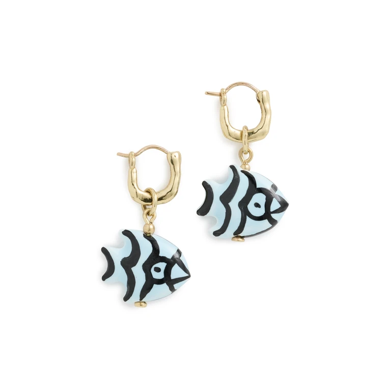 ALÉMAIS Calypso Ceramic Fish Earrings Multi One Size