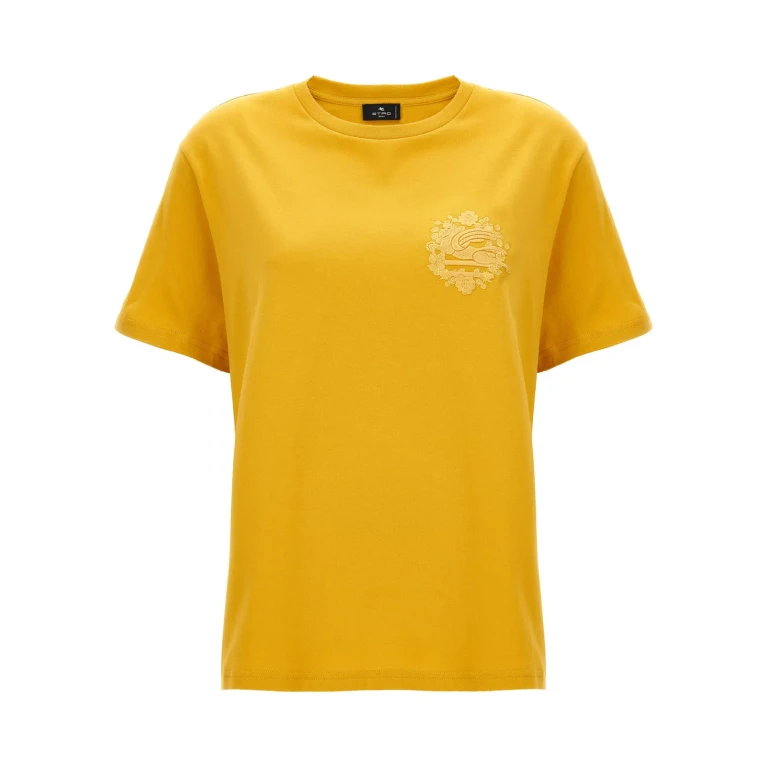 Etro katoenen T-shirt toon-op-toon - Geel