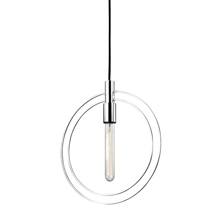 Masonville 15" Pendant Light in Polished Nickel